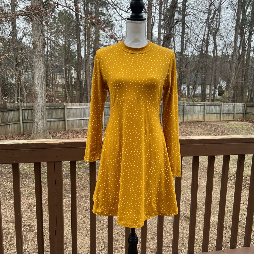 Roolee polkodot dress small soft long sleeve